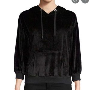 ALICE & OLIVIA Adam oversized velvet hoodie